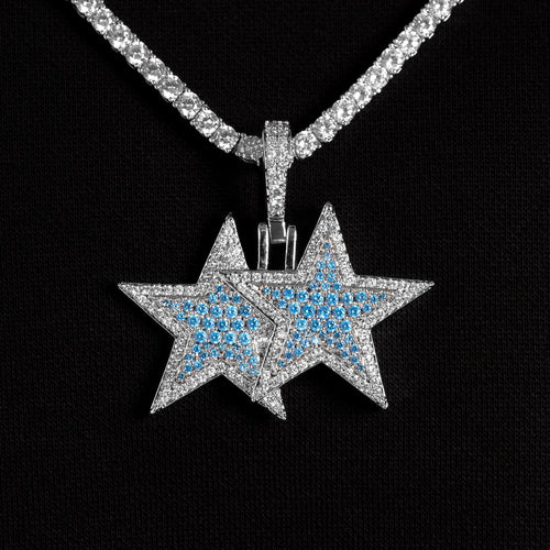 Light Blue Stacked Pendant