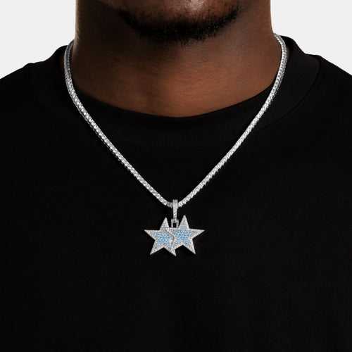 Light Blue Stacked Pendant