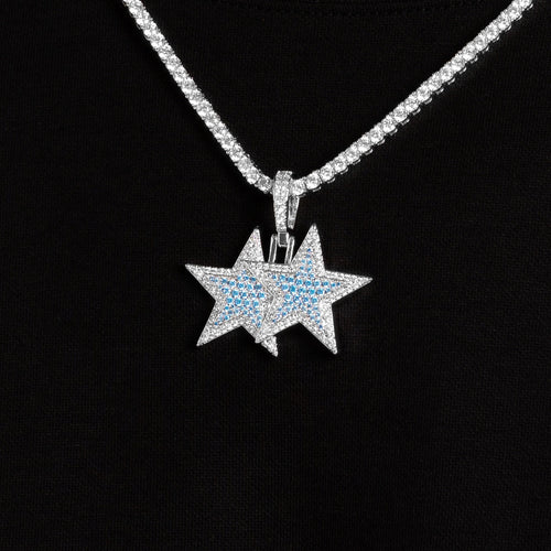 Light Blue Stacked Pendant