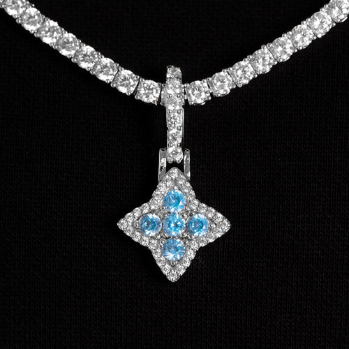 Light Blue Clover Pendant