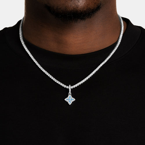 Light Blue Clover Pendant