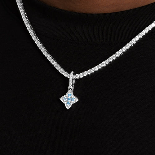 Light Blue Clover Pendant
