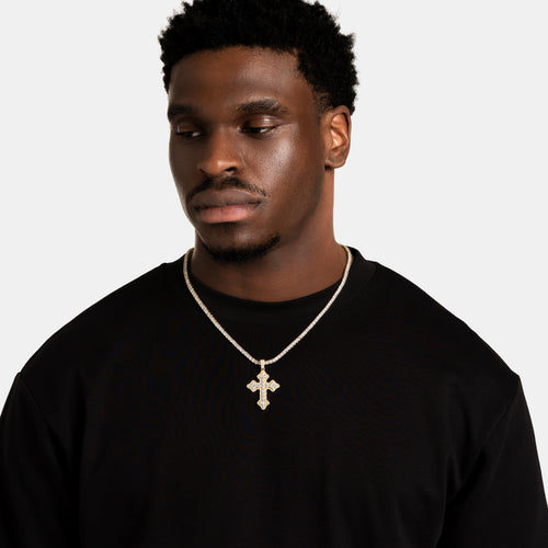 Clustered Cross Pendant Gold