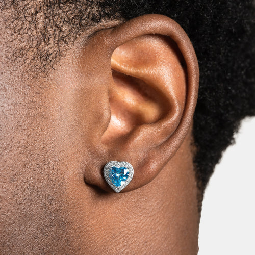 Blue Heart Earrings