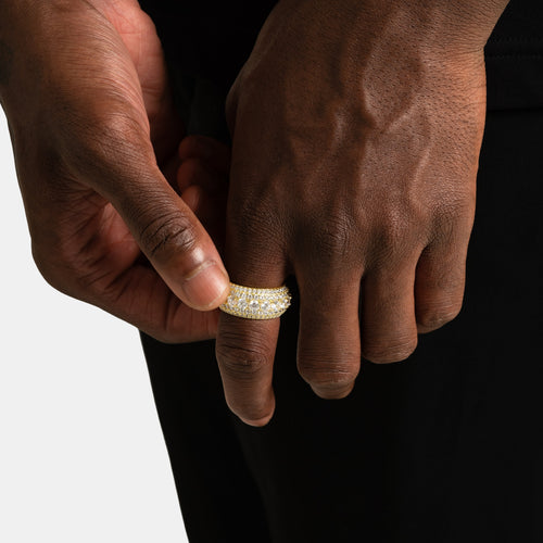 Layered Moissanite Ring Gold Vermeil