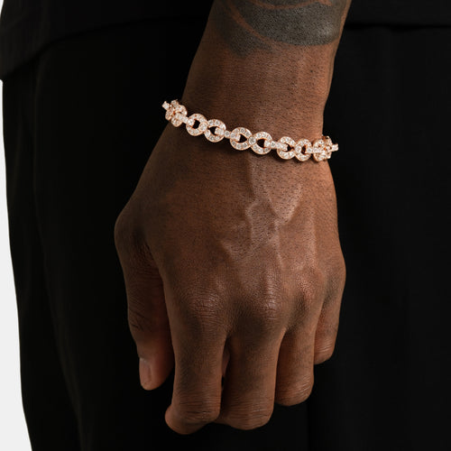 Iced Infinity Bracelet Rose Gold
