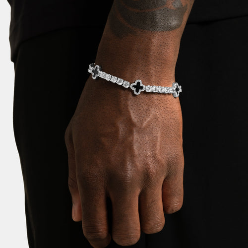 Black Clover Tennis Bracelet