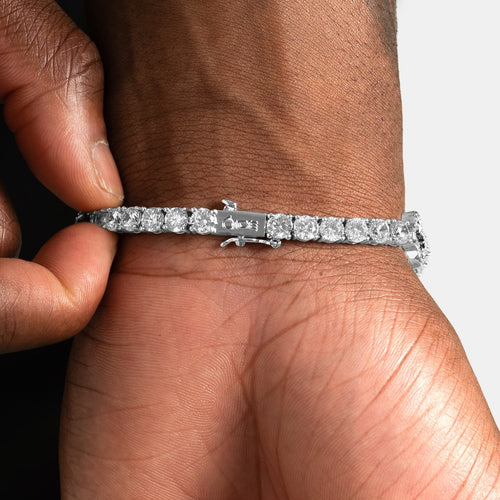 Black Clover Moissanite Tennis Bracelet S925