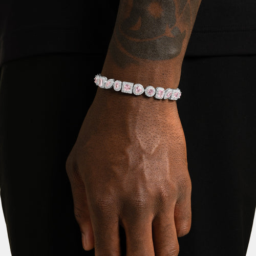 Pink Multicut Bracelet