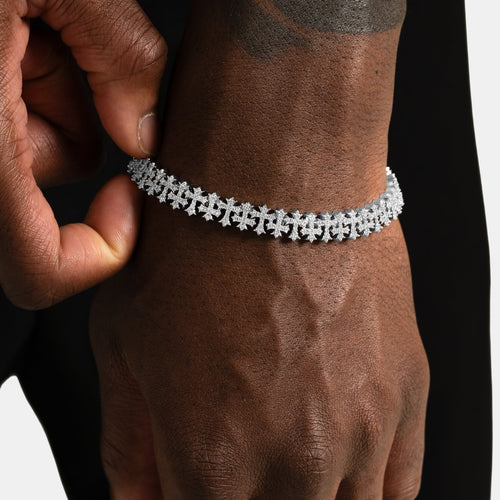 Iced Cross Pattern Bracelet