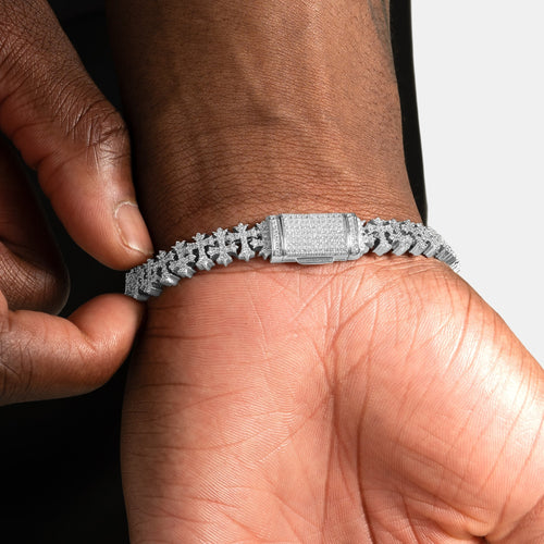 Iced Cross Pattern Bracelet