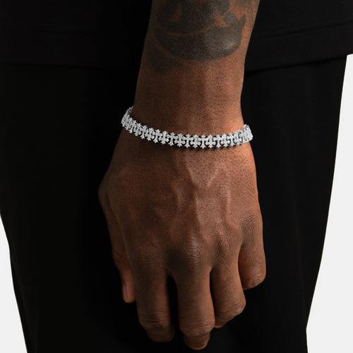 Iced Cross Pattern Bracelet