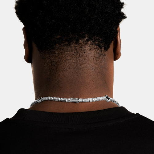 Black Clover Moissanite Tennis Chain