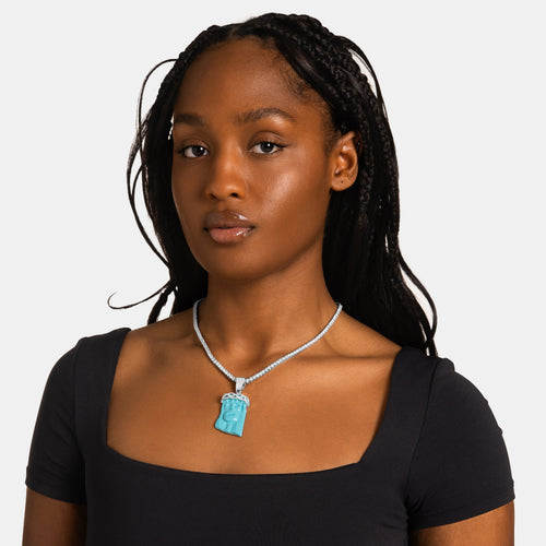 Turquoise Jesus Pendant