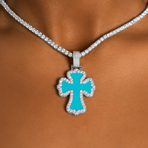 Turquoise Cross Pendant