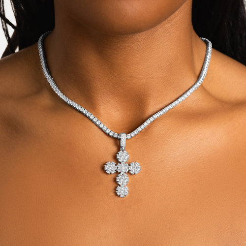 Daisy Cross Pendant