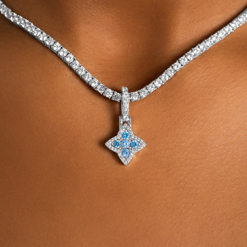 Light Blue Clover Pendant