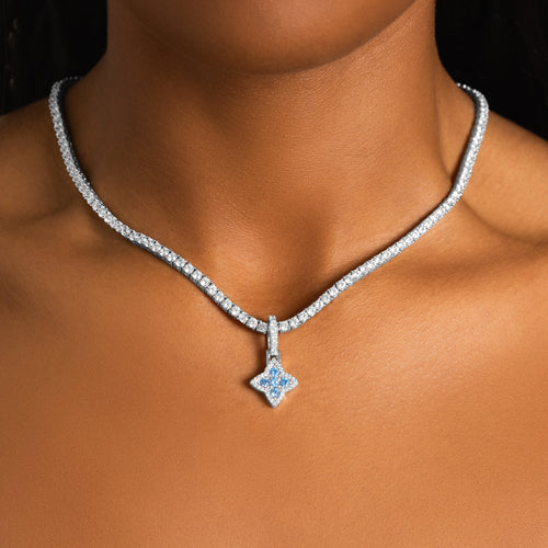 Light Blue Clover Pendant