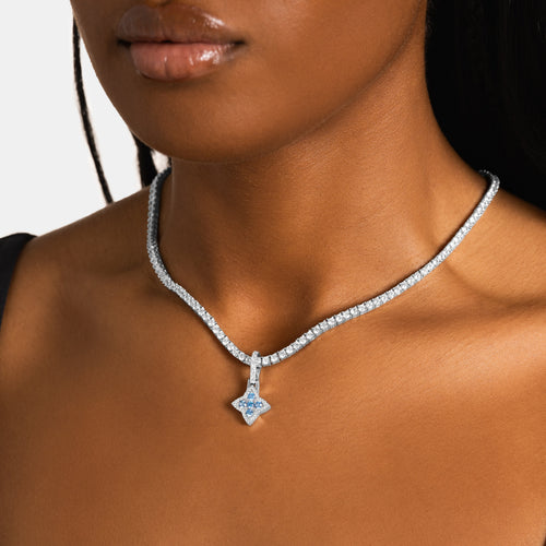 Light Blue Clover Pendant