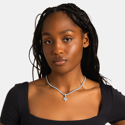 Light Blue Clover Pendant