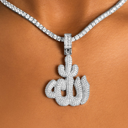 Iced Bubble Allah Pendant