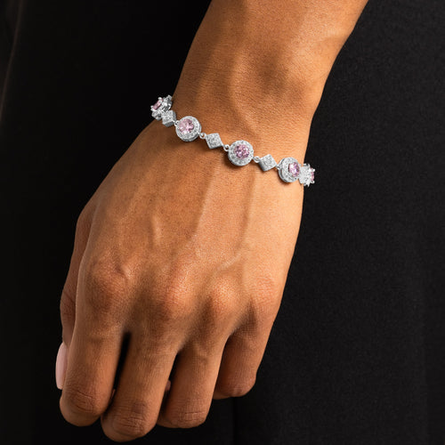 Pink Cluster Bracelet
