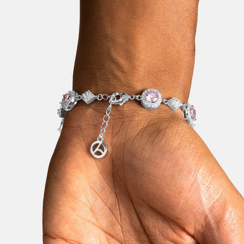 Pink Cluster Bracelet