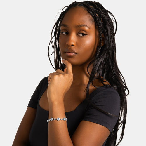 Blue Cluster Bracelet