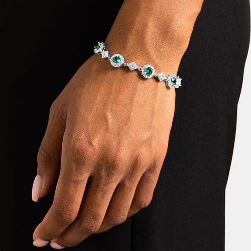 Green Cluster Bracelet