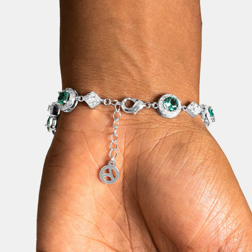 Green Cluster Bracelet