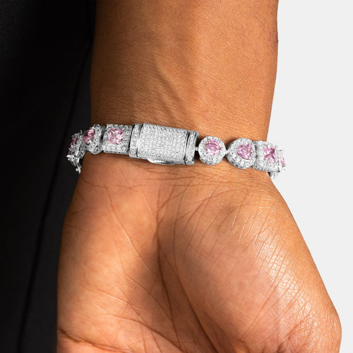 Pink Multicut Bracelet