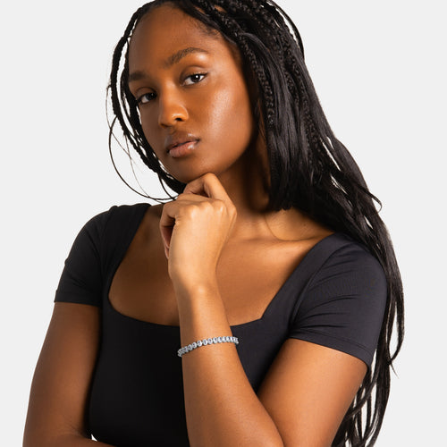 Blue Oval Cluster Bracelet