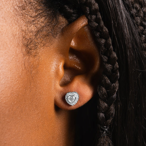 Cluster Heart Earrings