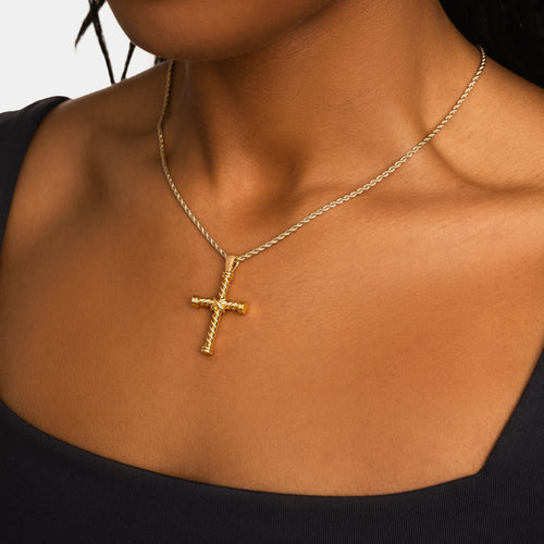 Twisted Cross Gold