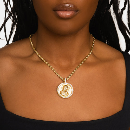 St.Mary Coin Pendant Gold