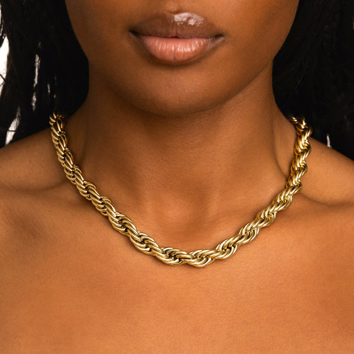 10mm Rope Chain Gold