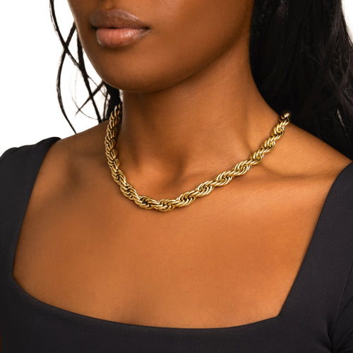 10mm Rope Chain Gold