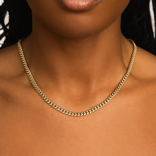 5mm Cuban Link Chain Gold