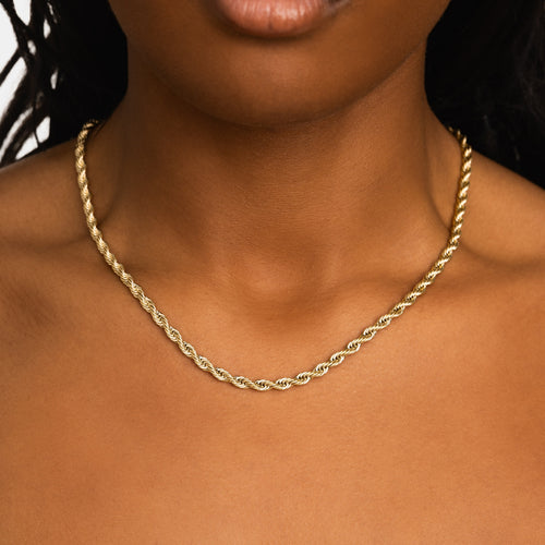 4mm Rope Chain Gold