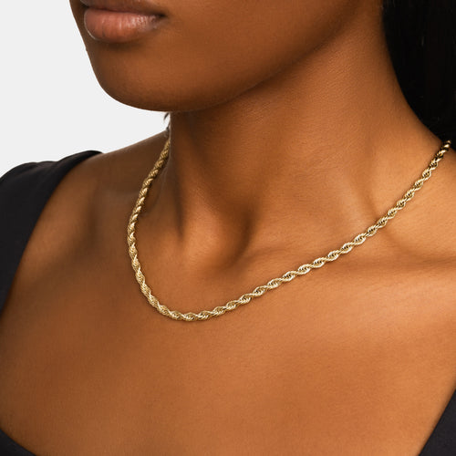4mm Rope Chain Gold