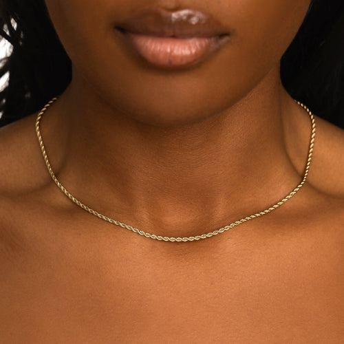 2mm Rope Chain Gold