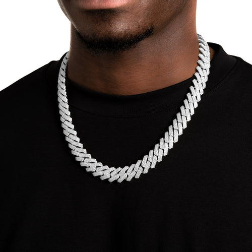 15mm Iced Prong Cuban Chain