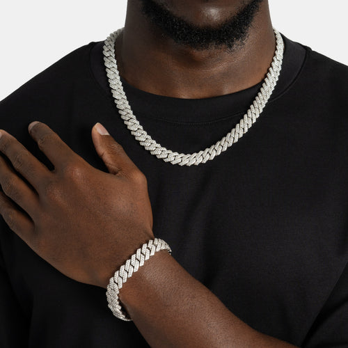 12mm Prong Cuban Chain + Bracelet