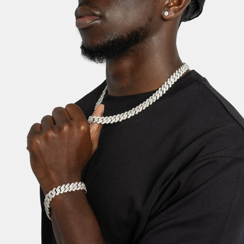 12mm Prong Cuban Chain + Bracelet