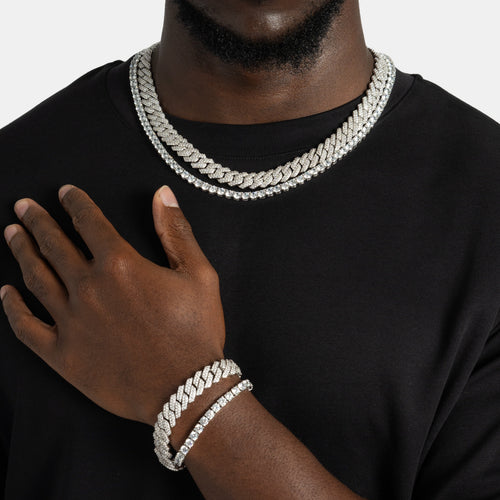 Cuban Tennis Chain & Bracelet Bundle