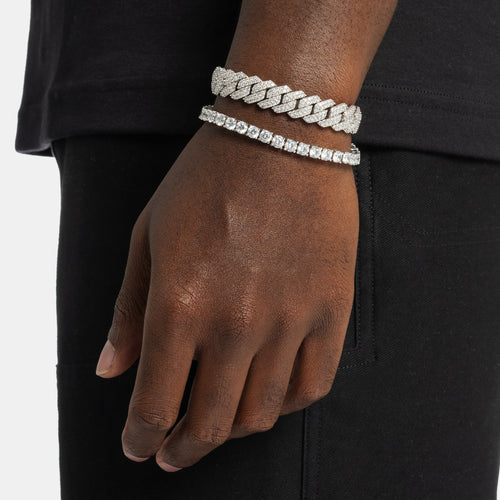 Cuban Tennis Chain & Bracelet Bundle