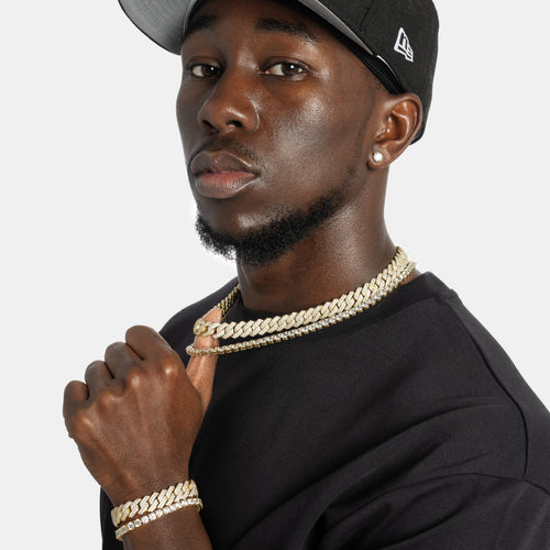 Cuban & Tennis Chain Bundle Gold
