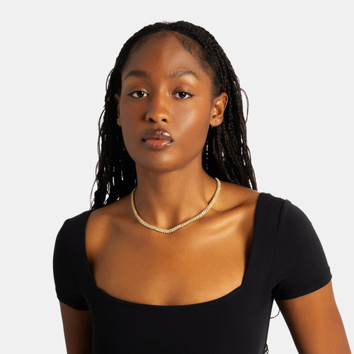 5mm Prong Cuban Chain Gold