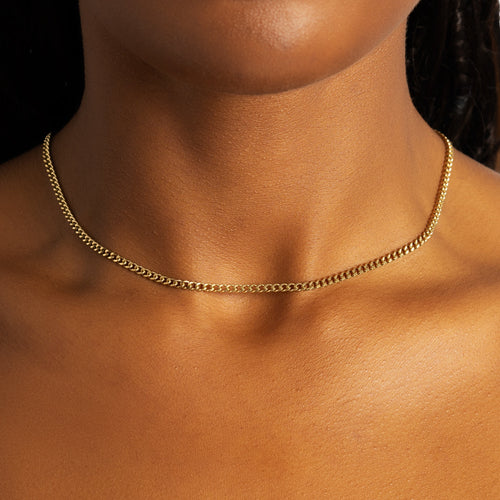 3mm Cuban Link Chain Gold