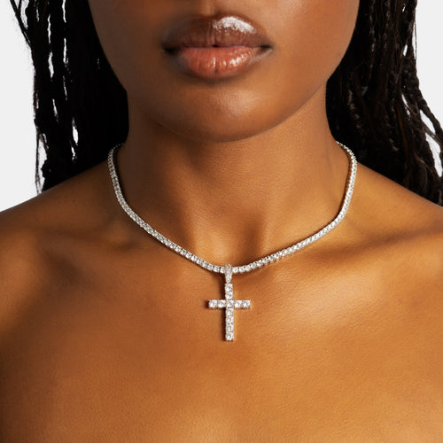 Cross & Tennis Chain Bundle